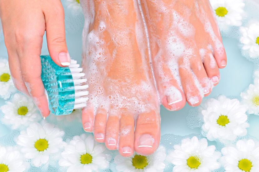 Washing your feet regularly is a great way to prevent nail fungus.